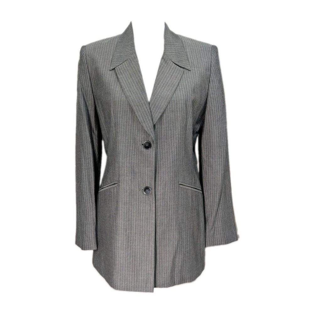Vintage Lord And Taylor "Exclusively For You" Gray Pinstriped Blazer Size 6